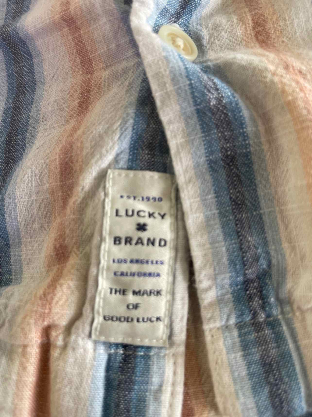 Lucky Brand Size XL Tan MENS Button Down Shirt