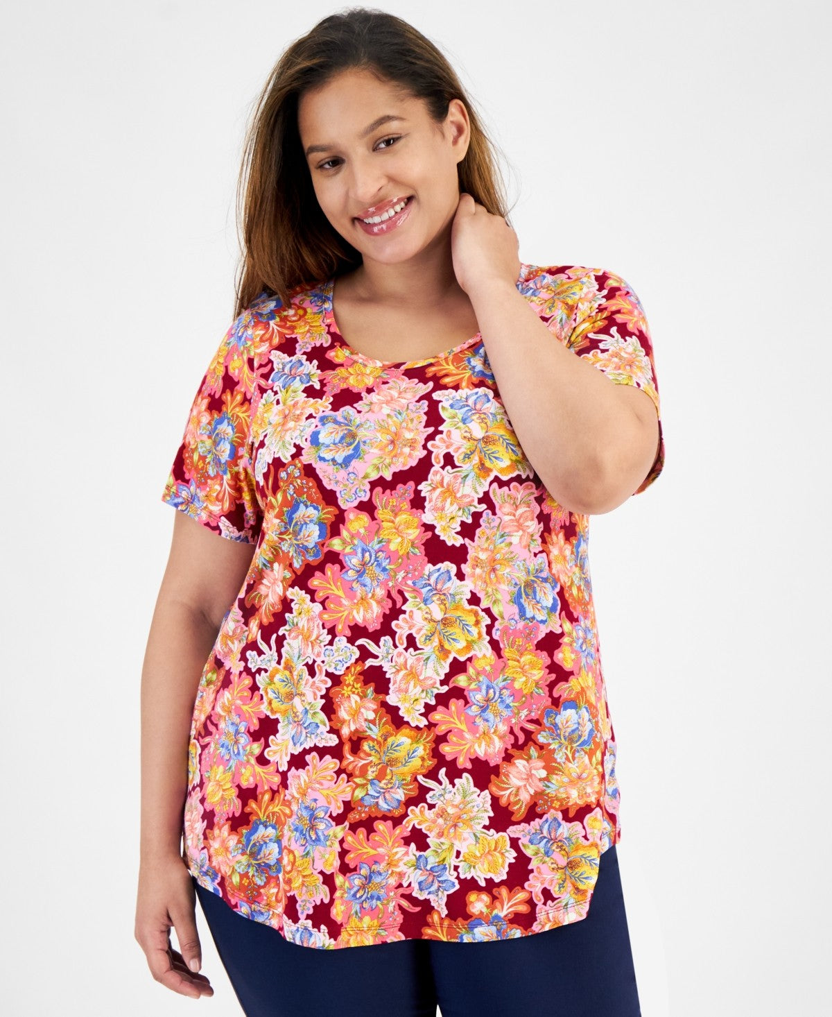 JM Collection Size 2X Pink Blouse