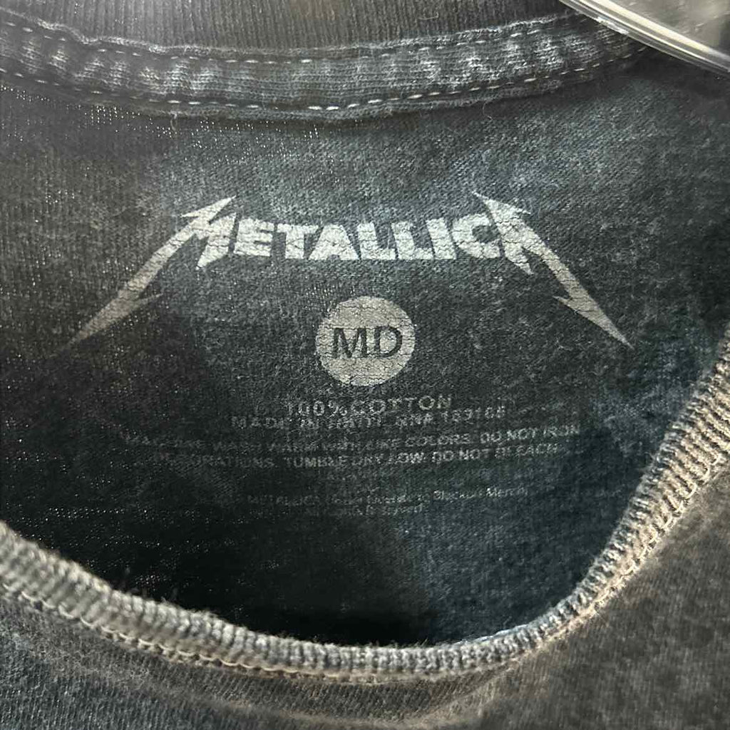 Metallica Size M Gray Preloved Crop Top
