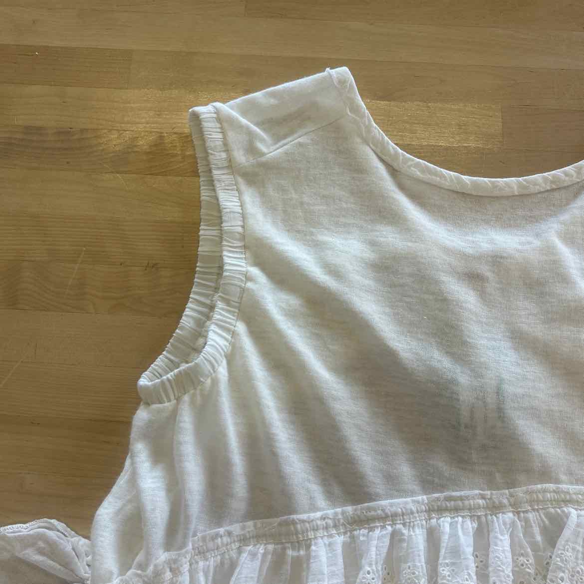 Free People Size XS White Cotton Preloved Tunic