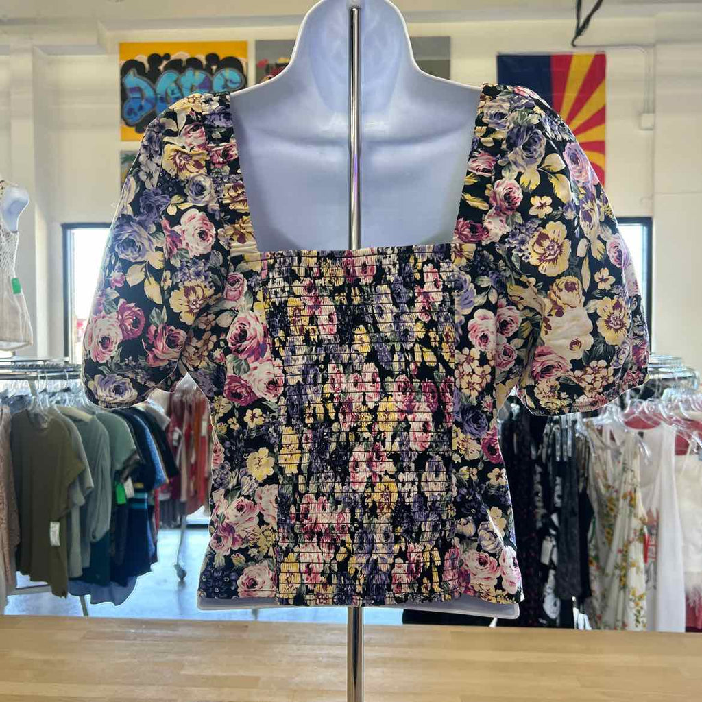 IN SF Size M Pink Yellow Preloved Blouse SS