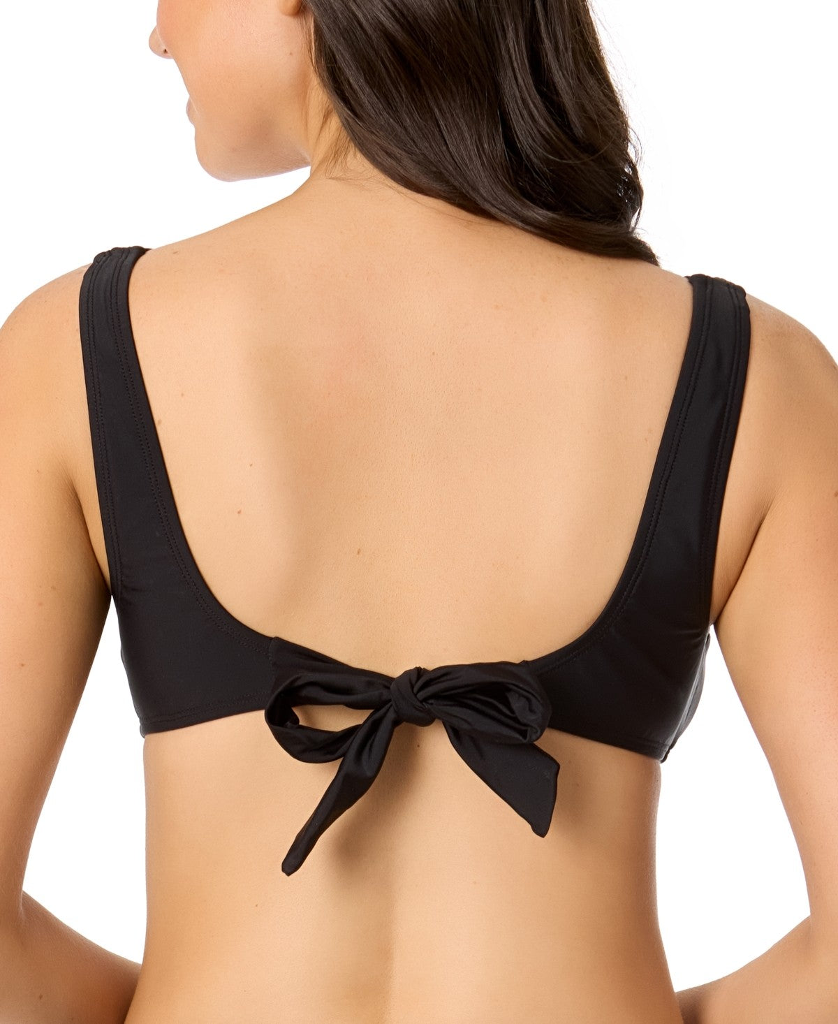 Salt + Cove Size XL Juniors' Center-Ruched V-Neck Bikini Top