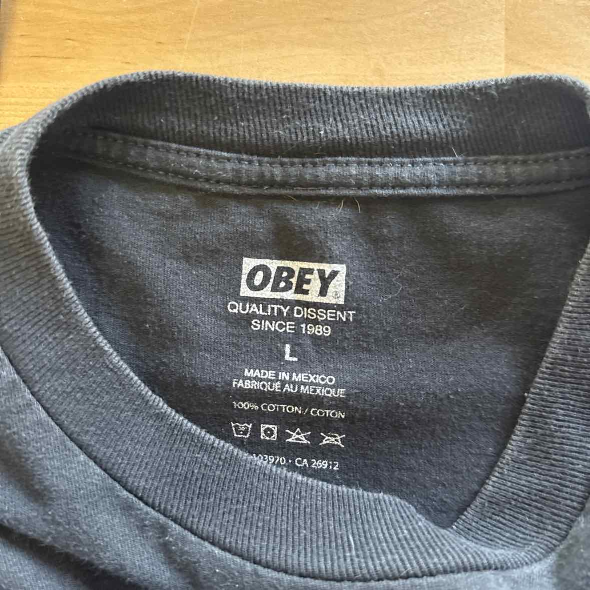 Obey Men's Size L Black MENS T-shirt