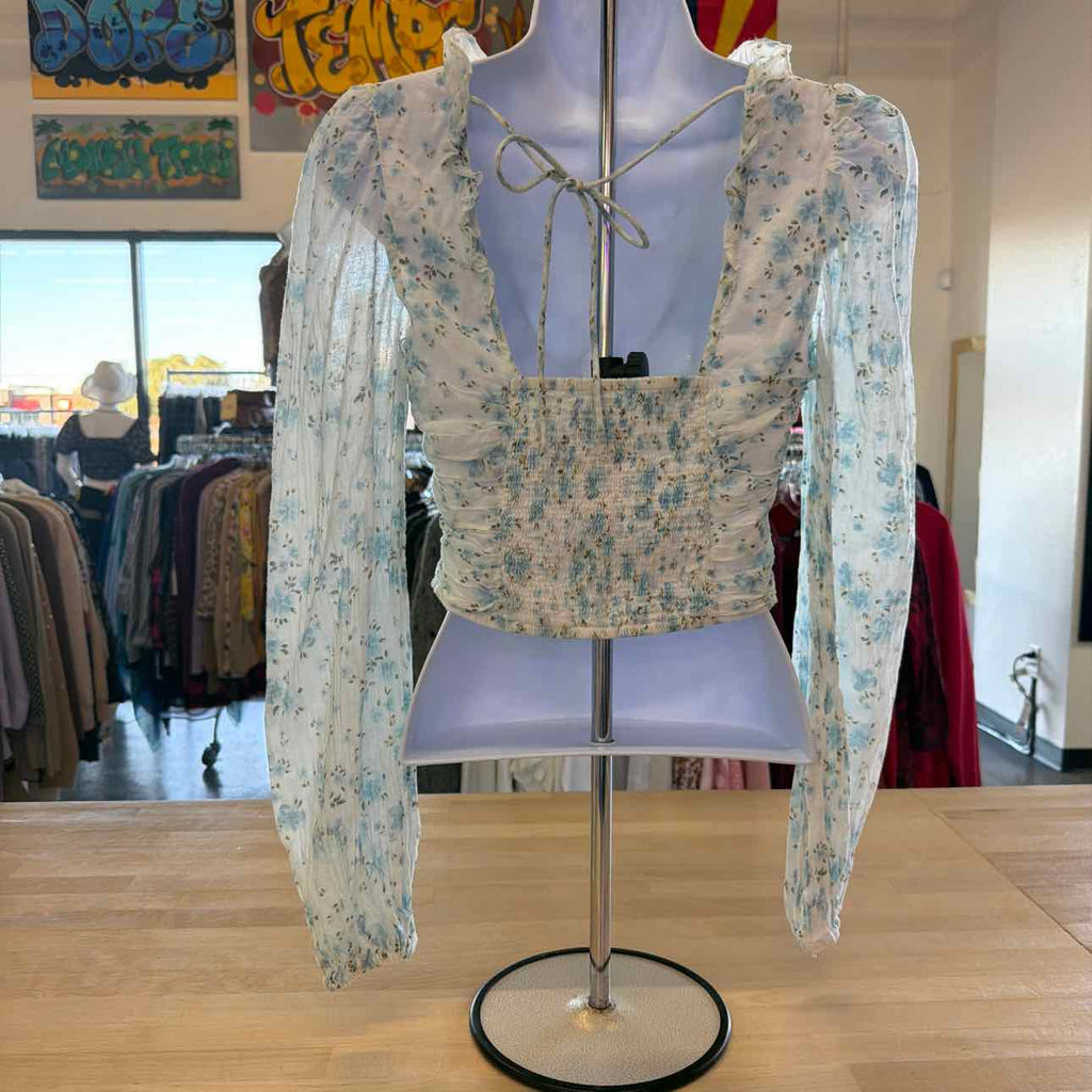 Free People Size XS Blue Preloved Blouse