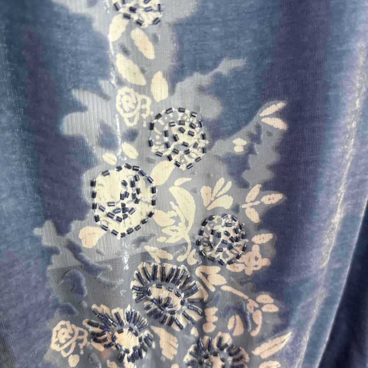 Vintage rose Size M Blue Duster