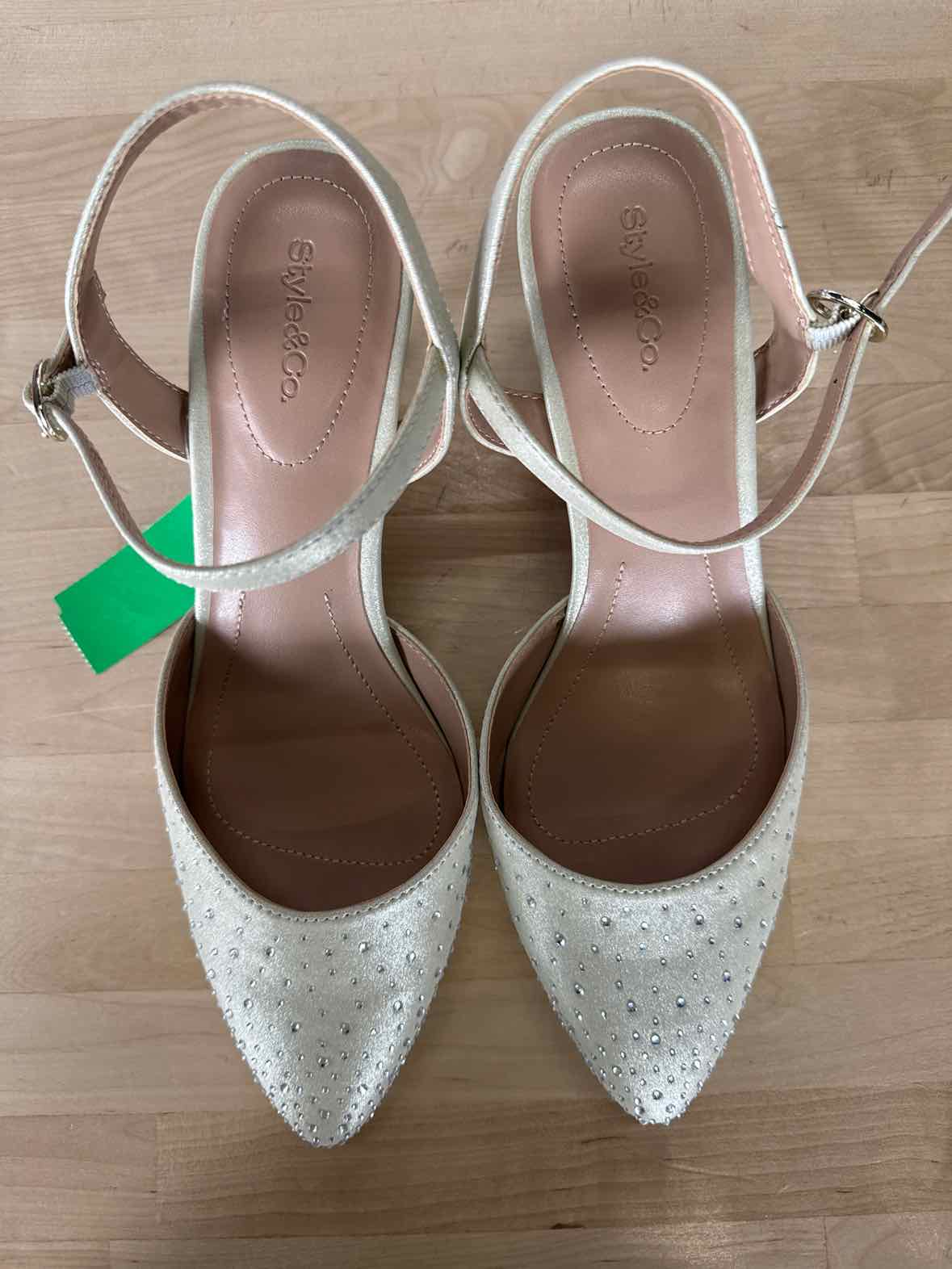 Style & Co. Gwenn Evening Shimmer Ankle strap Low Heels