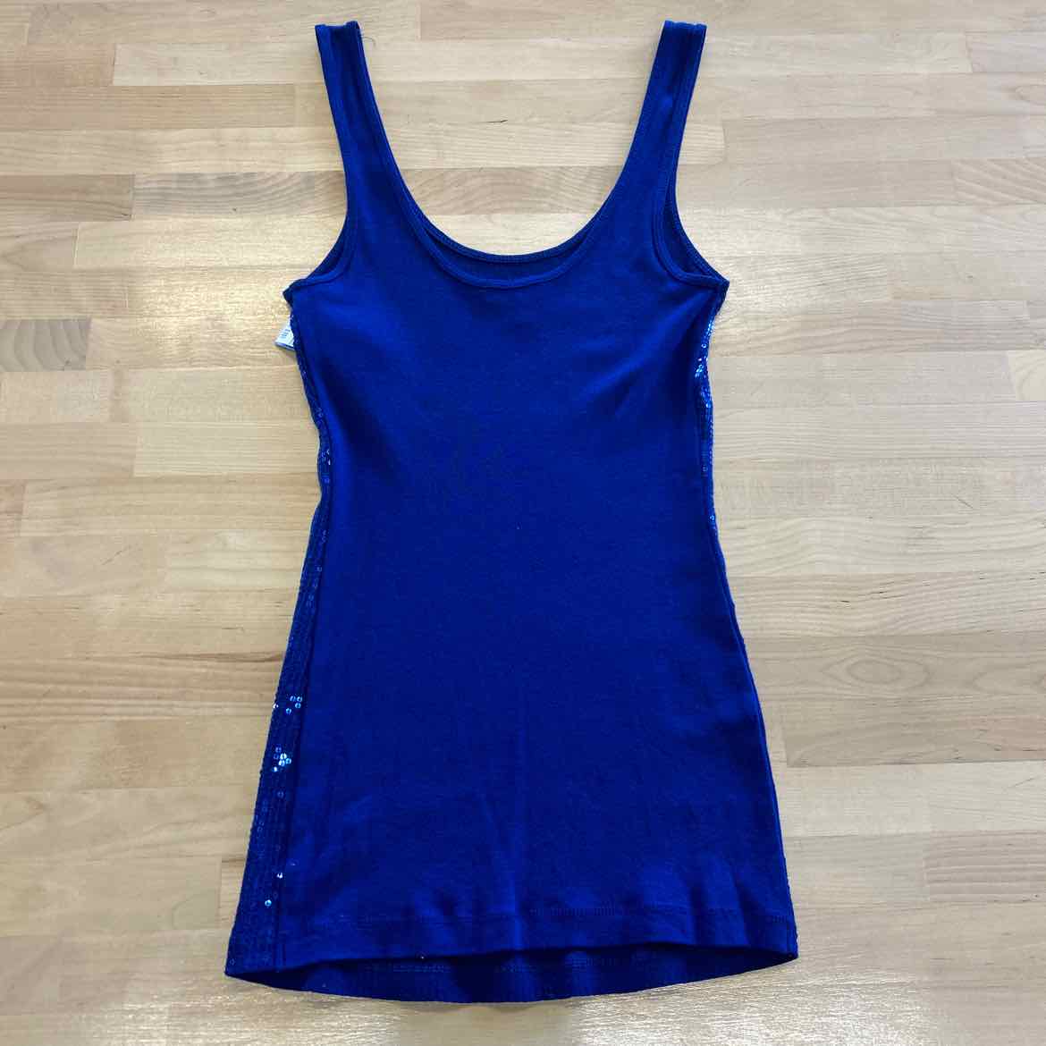 Express Size XS Blue Sequined Tank
