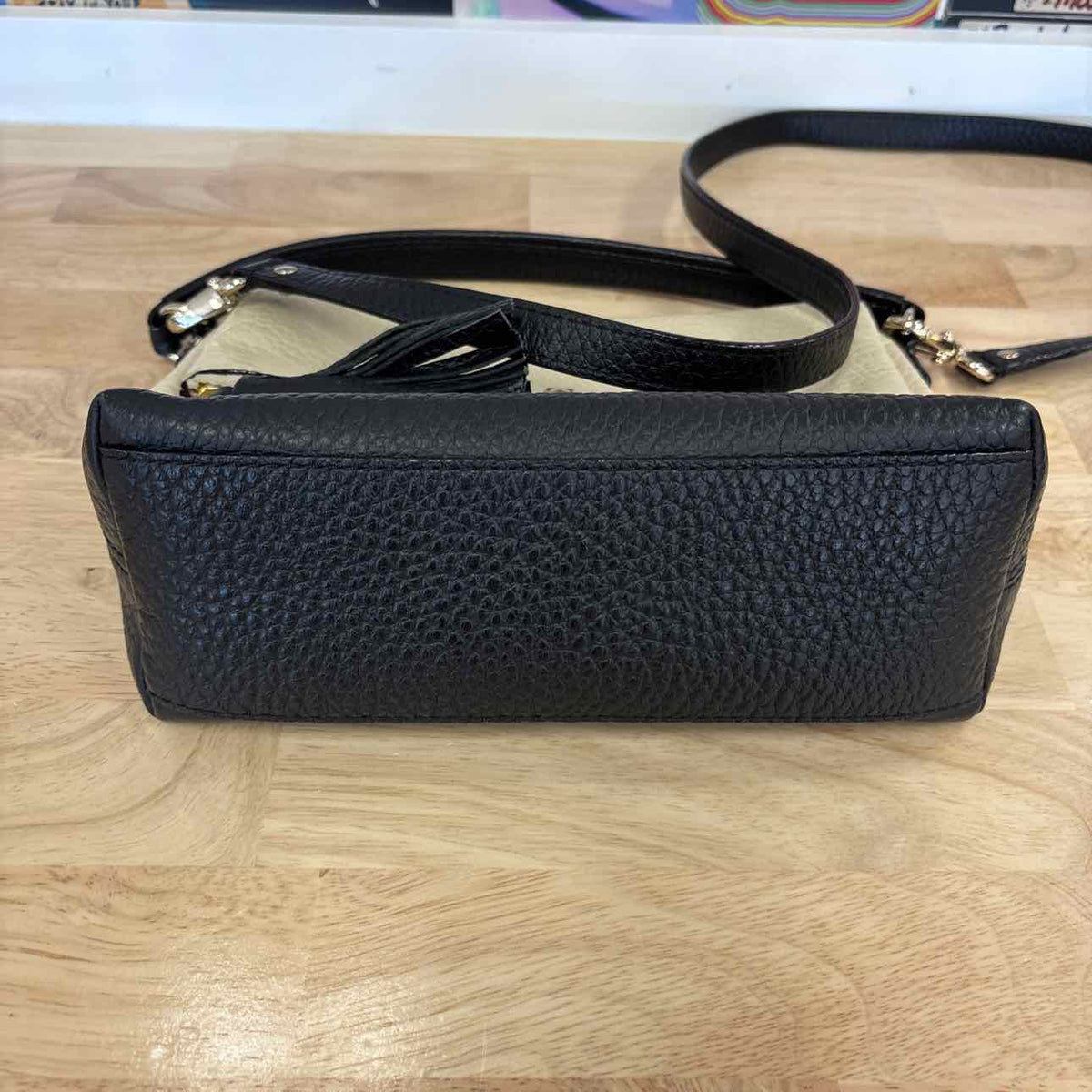 Kate Spade Black/white Leather Preloved Handbag