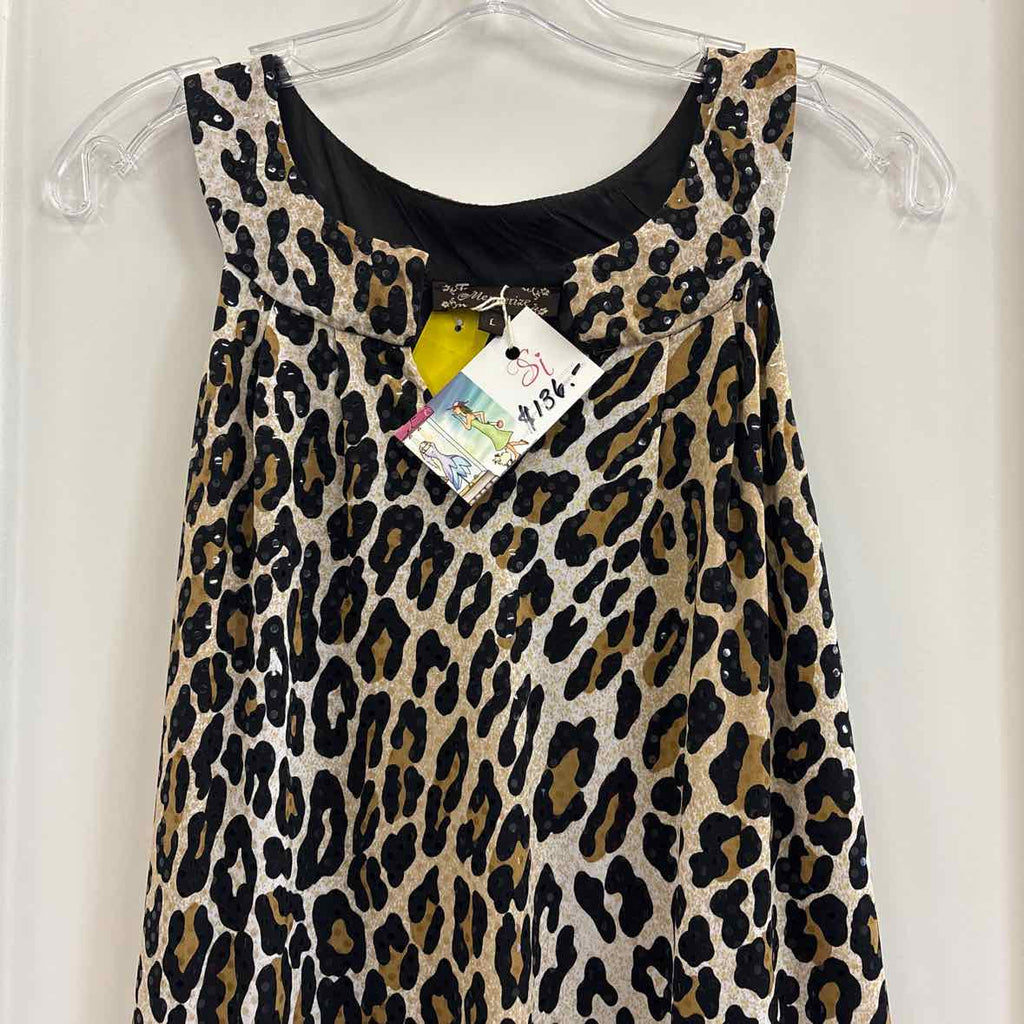 Mesmerize Size L Black & Brown Dress