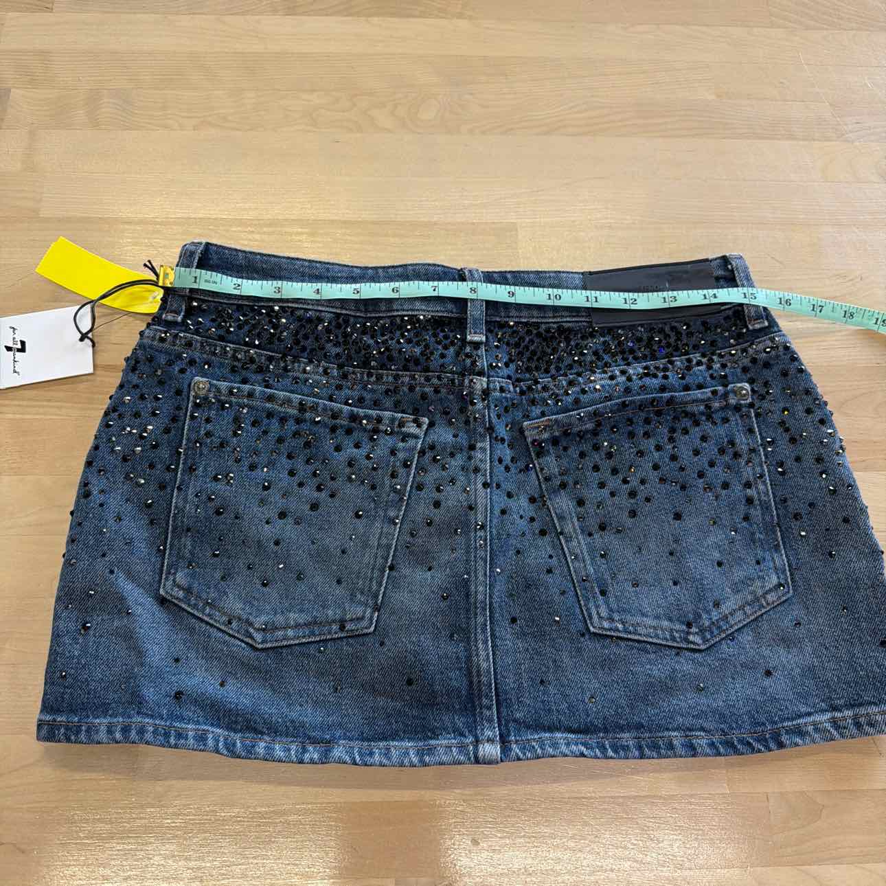7 for all mankind Size 27 Blue Denim Skirt