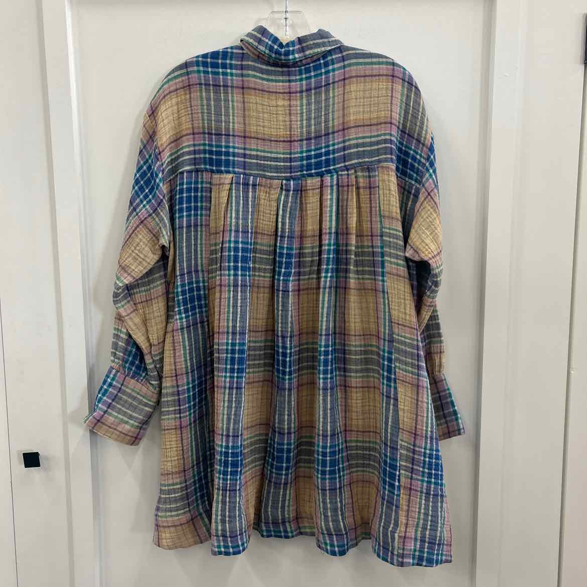 Free People Women's the Voyage Plaid Shirt Dress