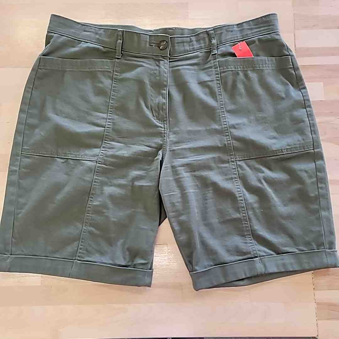Croft&Barrow Size 18 Green Shorts