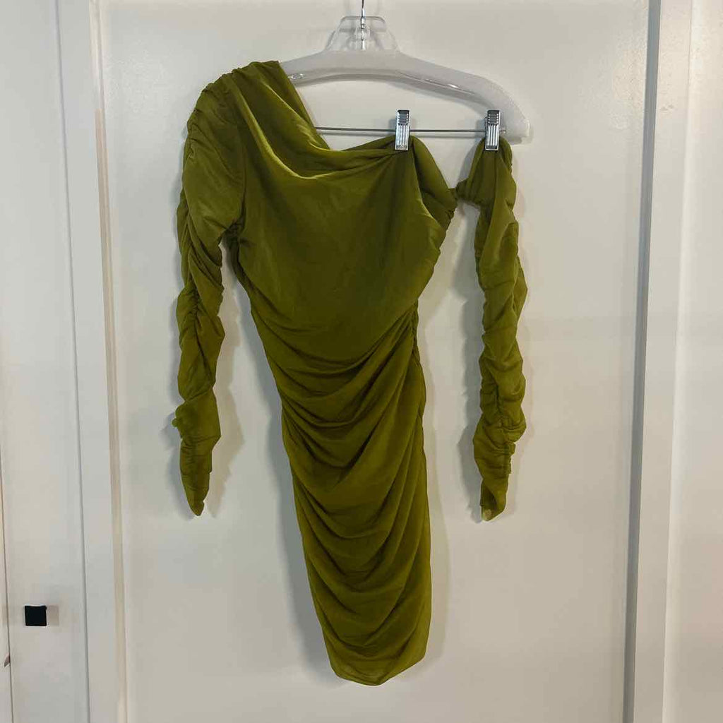 zara Size S Green Mesh Preloved Dress