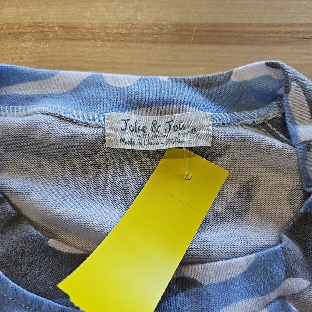Jolie & Joy Size S Gray & Blue Sweater