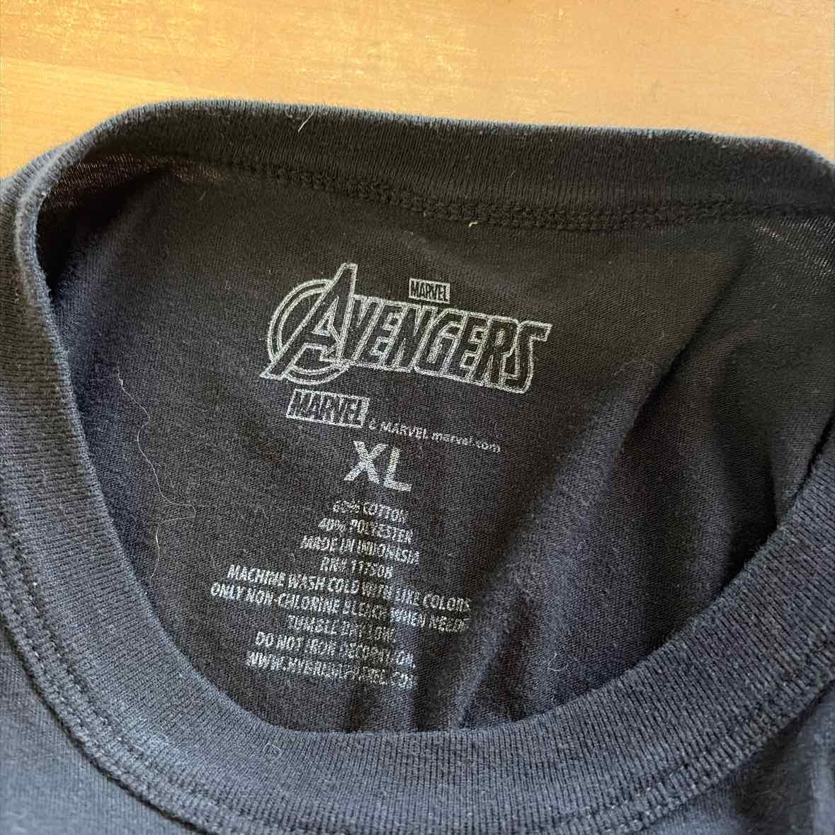 Marvel Size XL Black Preloved T-Shirt SS