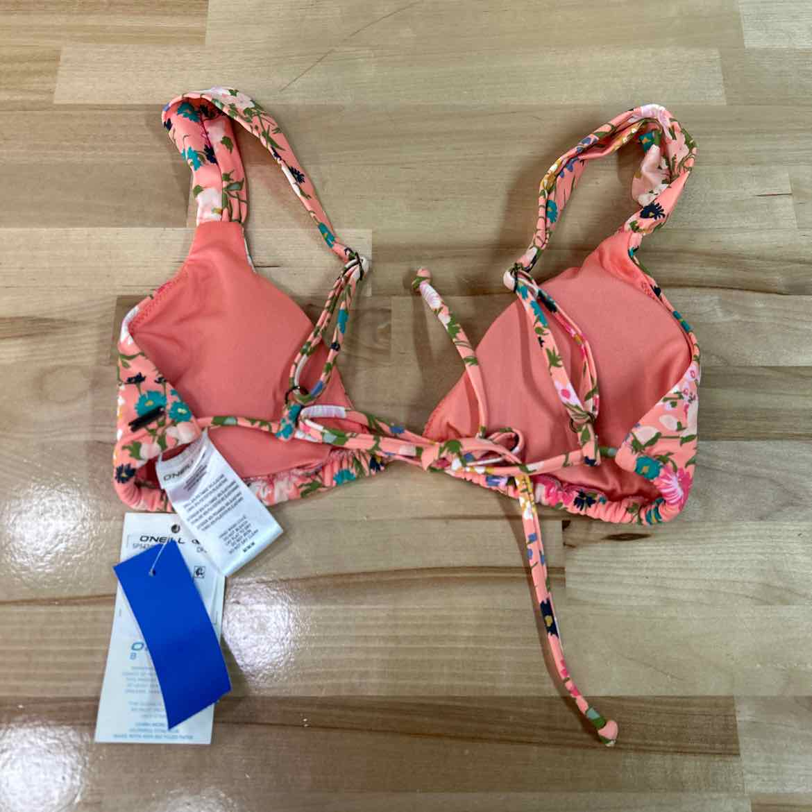 O'Neil Size M Kelly Floral Menorca Bikini Top