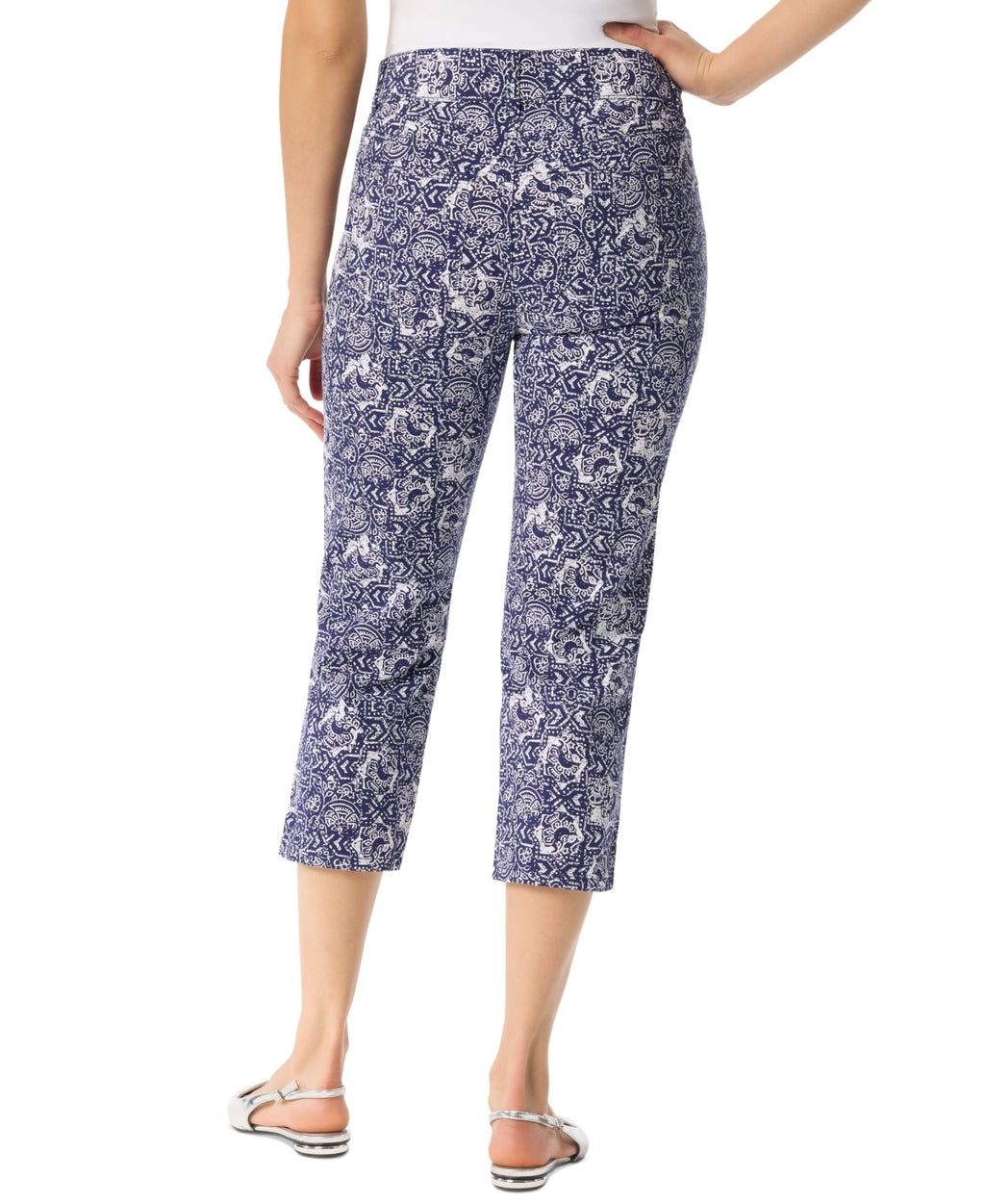 Gloria Vanderbilt Size 4 Shape Effect Printed Capri Pants