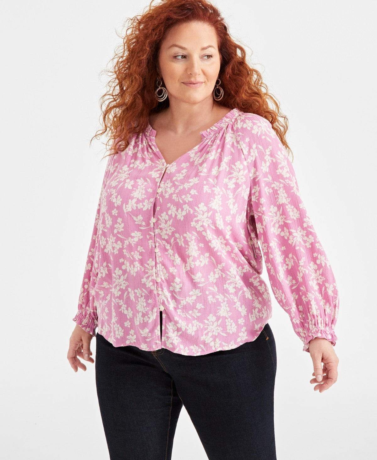 Style & Co. Size 2X Pink Blouse
