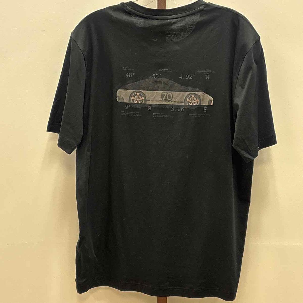 BOSS Size L Porsche X Mercerized-cotton T-shirt with Rear Graphics