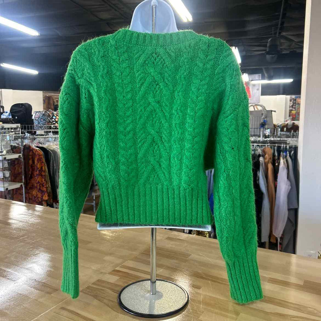 zara Size S Green Knit Preloved Sweater