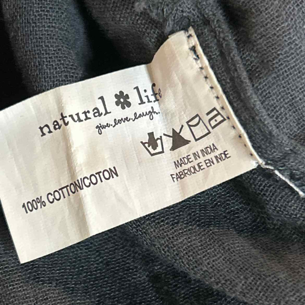 Natural Life Size M Gray Preloved Blouse LS