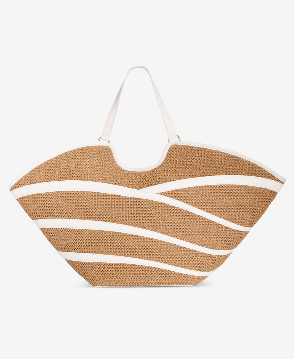 INC Brown/White Woven Handbag
