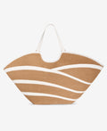 INC Brown/White Woven Handbag