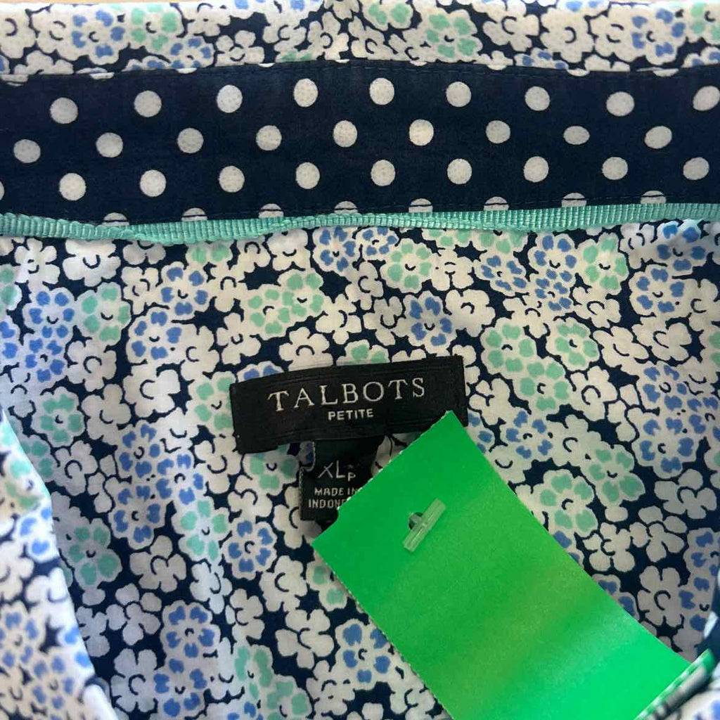 Talbots Size XLP Blue Preloved Button Down LS