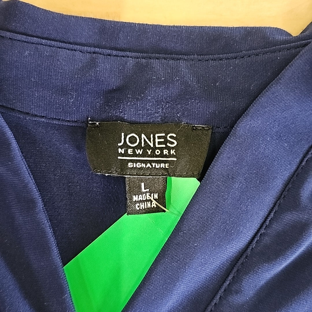 Jones New York Size L Blue Preloved Blouse LS