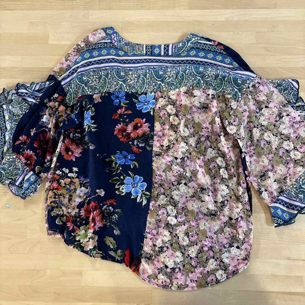 Umgee Size L Blue Purple Preloved Duster