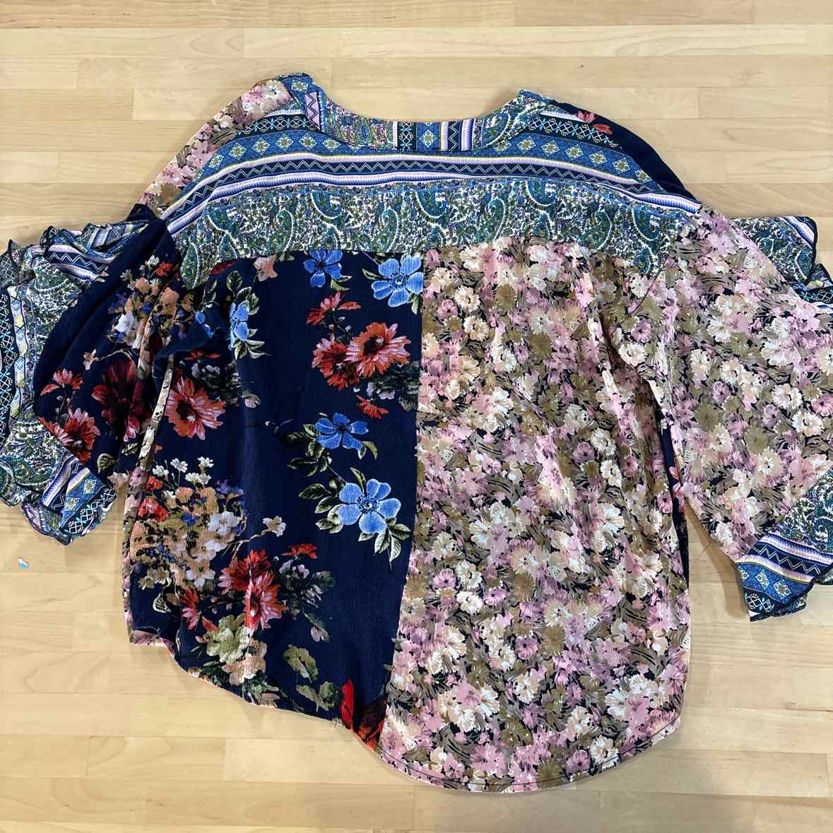 Umgee Size L Blue Purple Preloved Duster