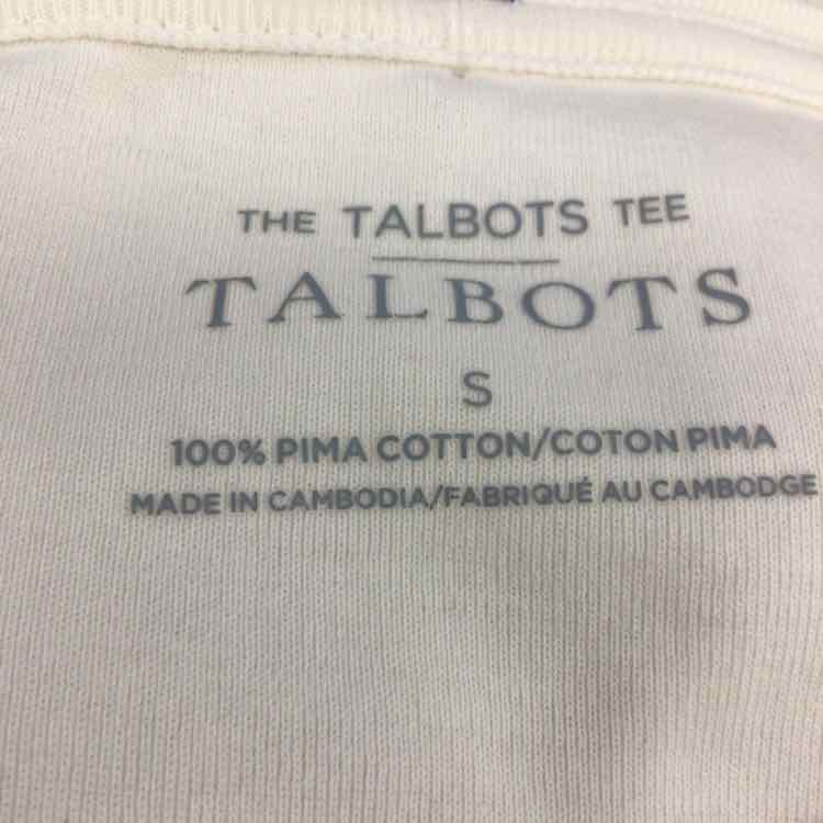 Talbots Size S White Preloved Longsleeve