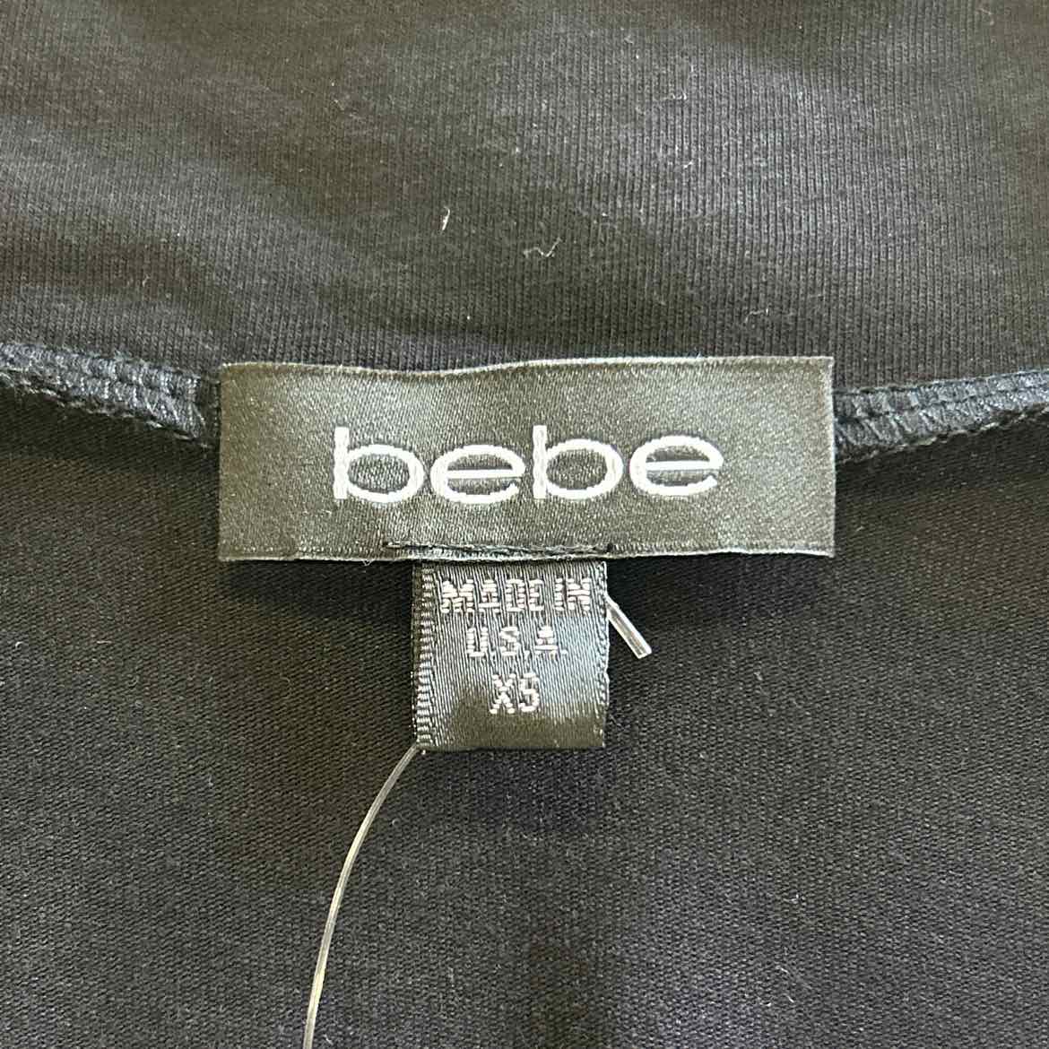 Bebe Size XS Black New T-Shirt SS