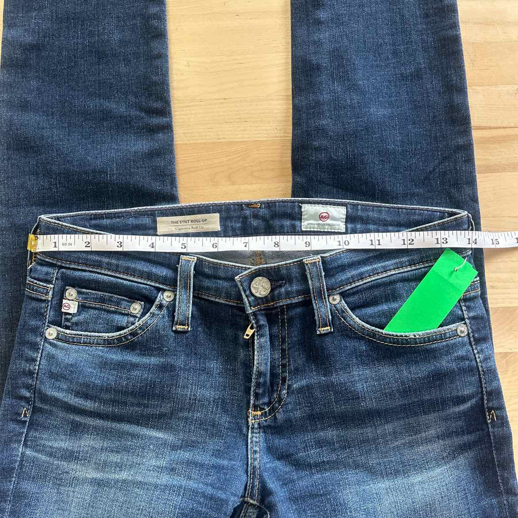 Adriano Goldschmied The Stilt Roll-Up  Size 25 Blue Denim Preloved Jeans