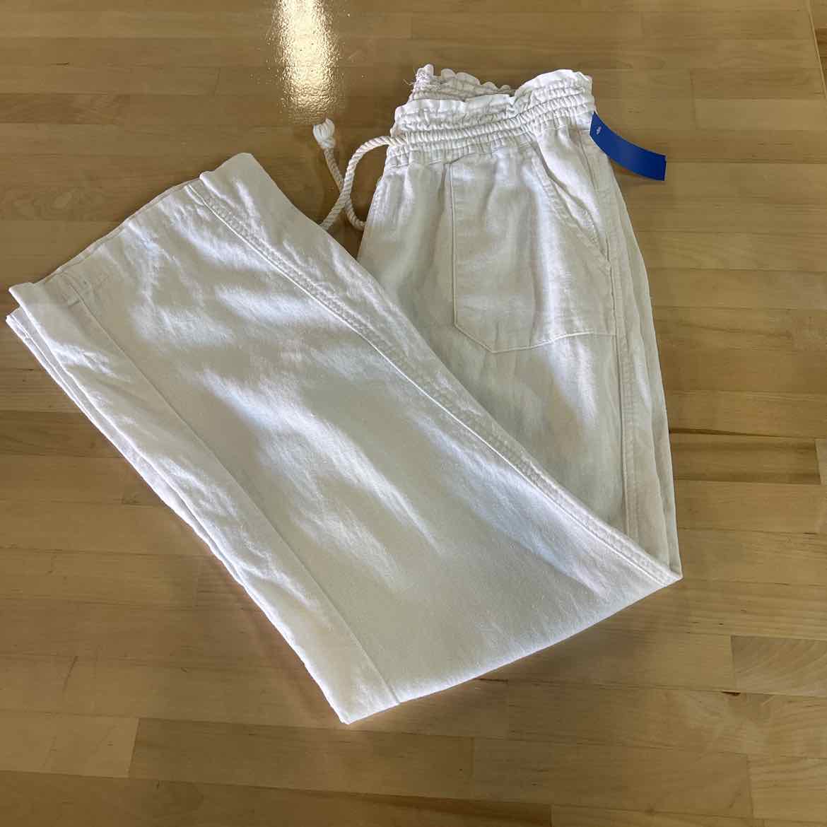 Roxy Size M White Linen Preloved Pants