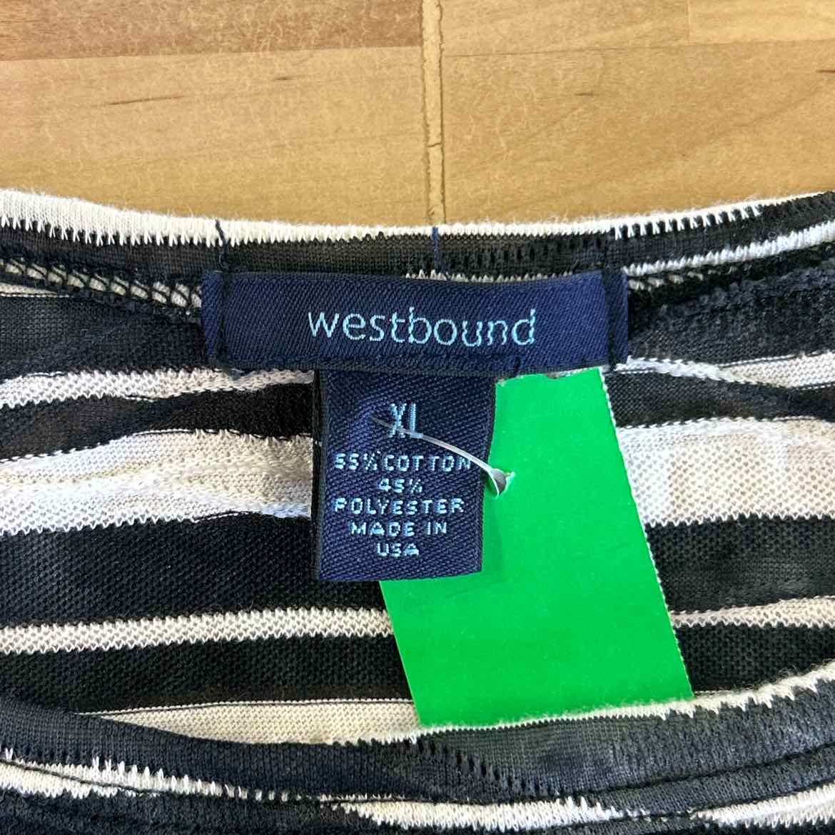Westbound Size XL Black Blouse SS