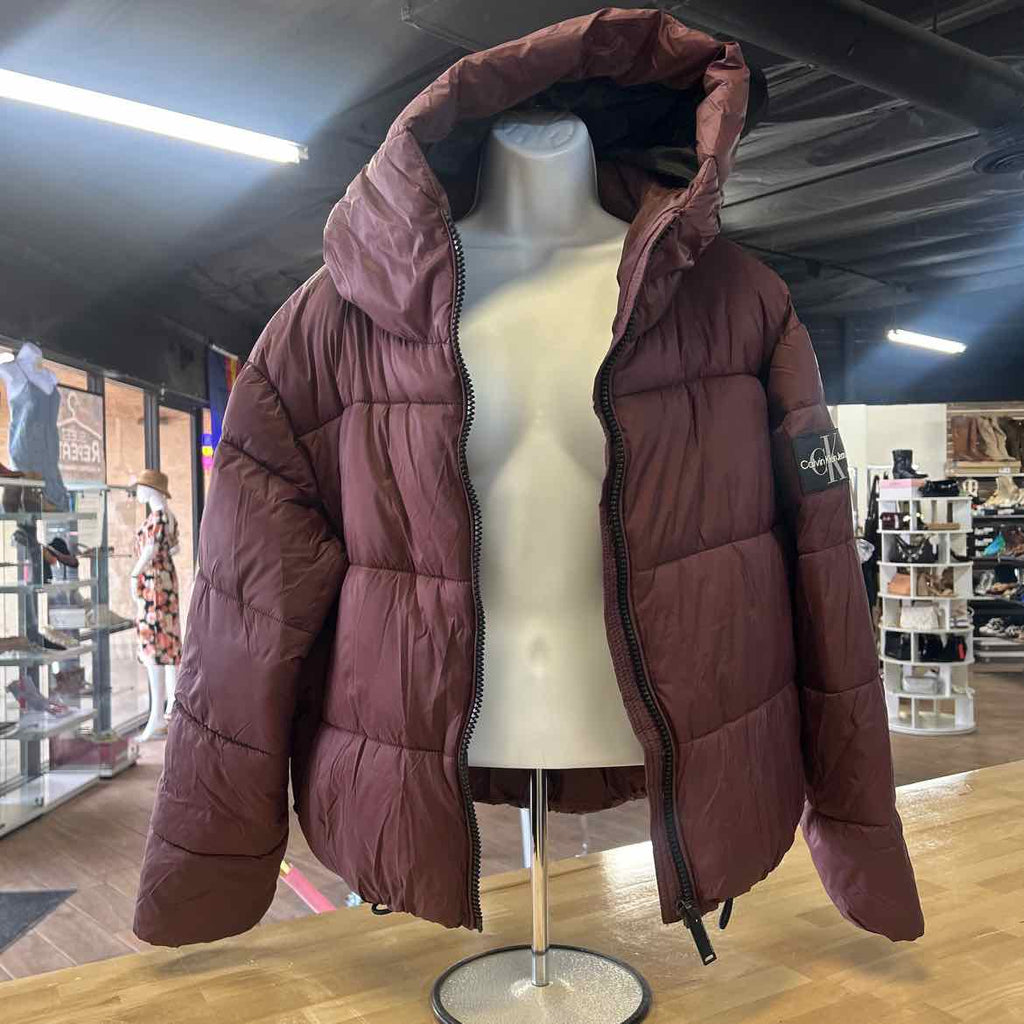 Calvin Klein Size M Burgundy New Jacket