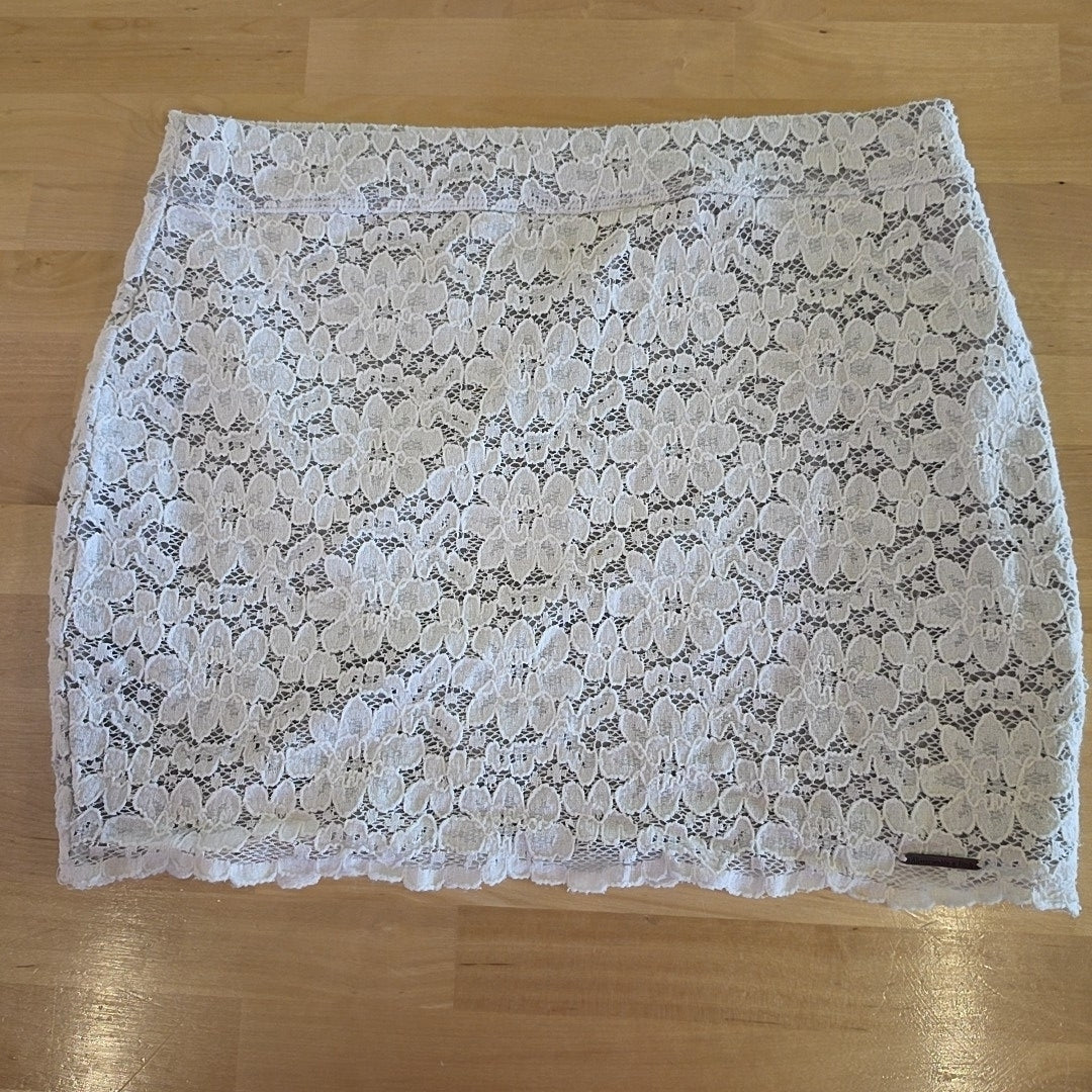 Abercrombie & Fitch Size S White & Gray Preloved Skirt
