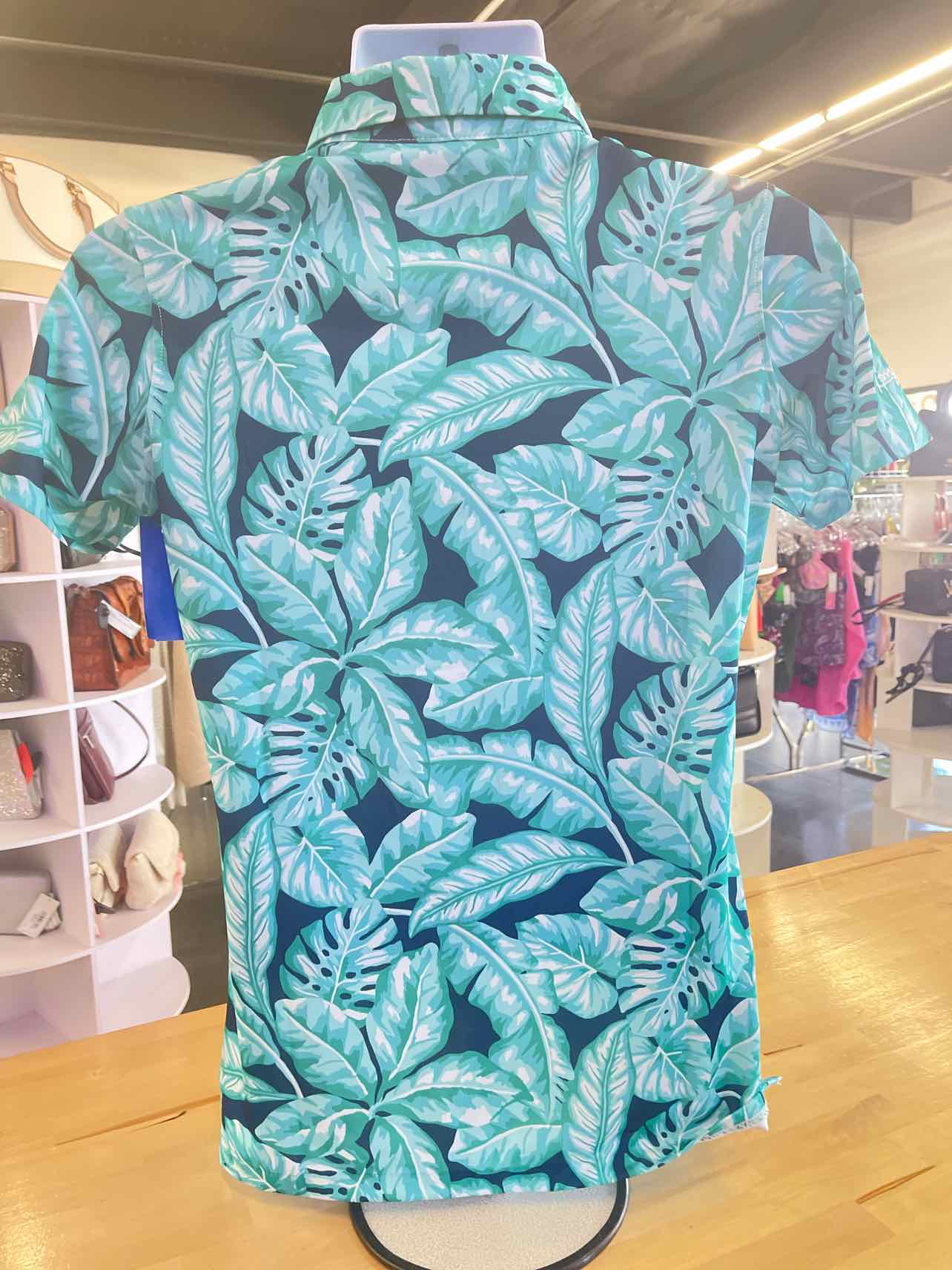 Kenny Flowers Size L Blue green Preloved Polo