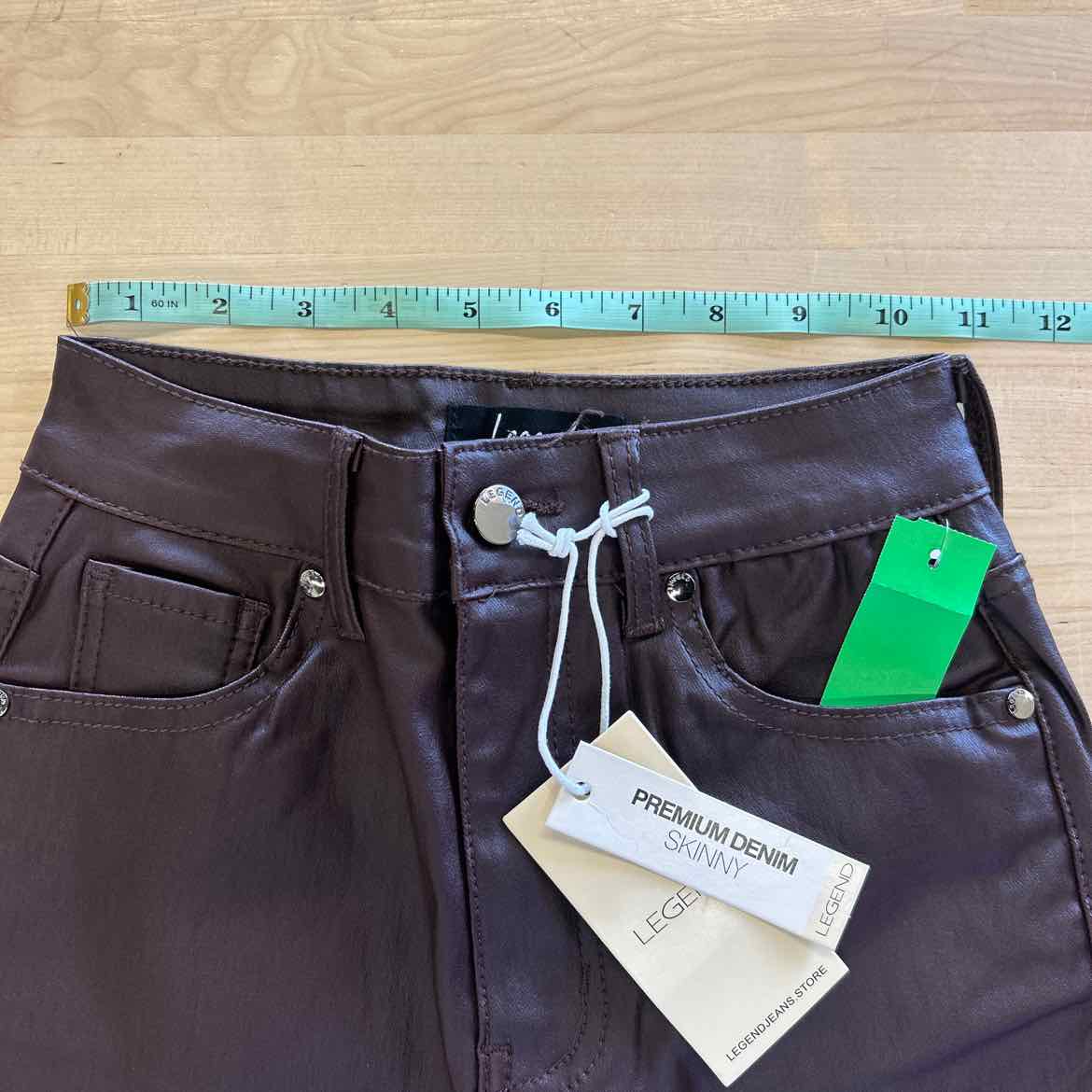 LegEnd Size M Burgandy Faux Leather New Pants