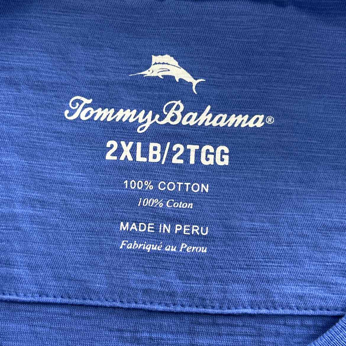 Tommy Bahama Size 2XL Blue Preloved MENS T-shirt