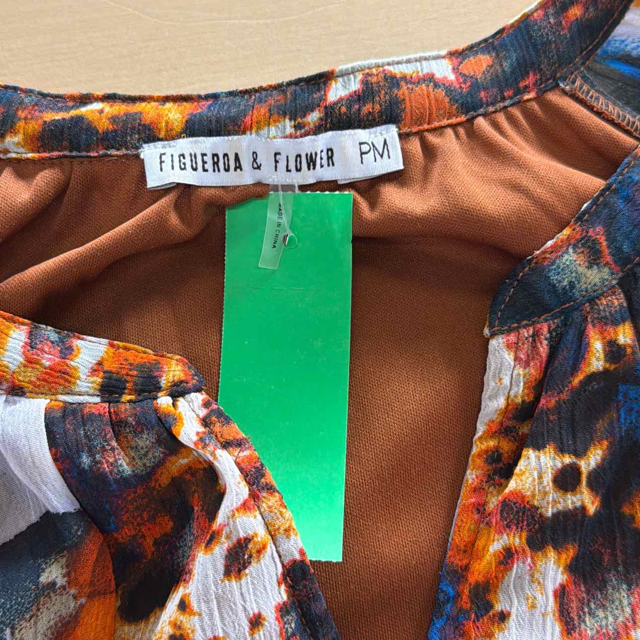 Figueroa&Flower Size PM Orange Preloved Blouse LS
