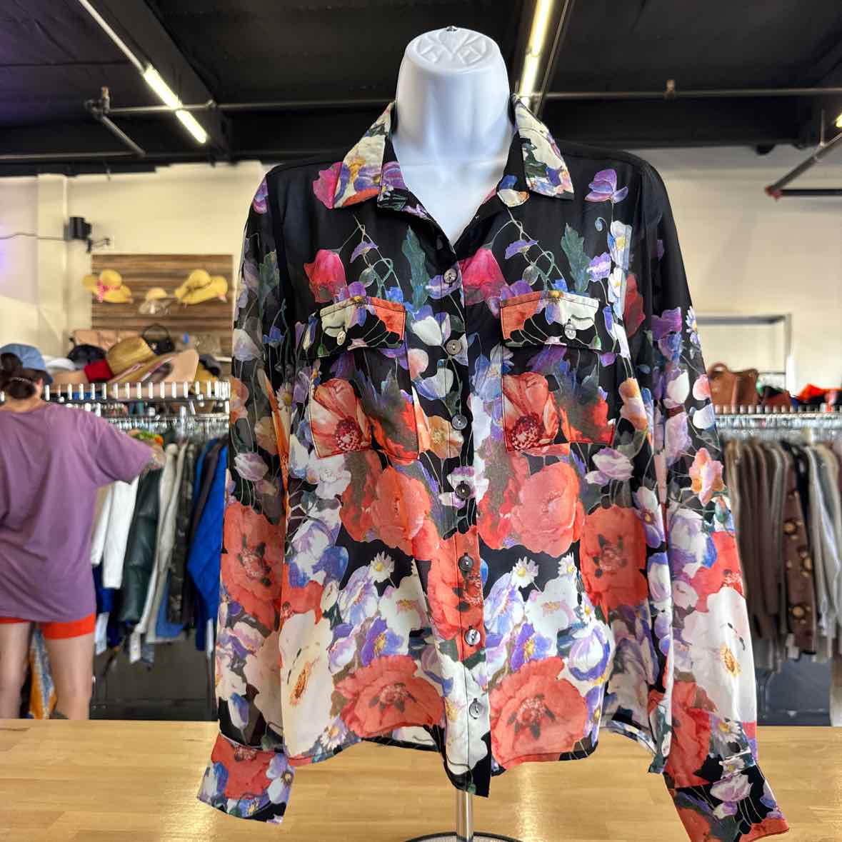 Covet Size SP Multi-Color Button Down Shirt