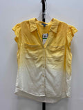 Democracy Size L Yellow Beige Shirt