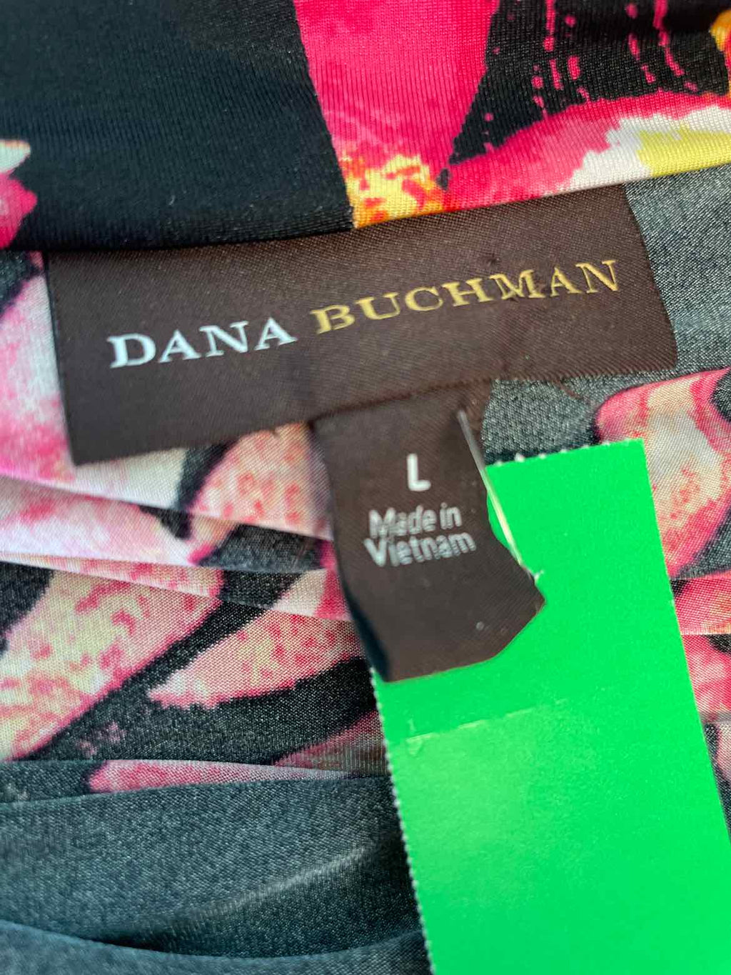 Dana Buchman Size L Pink Black Sleeveless