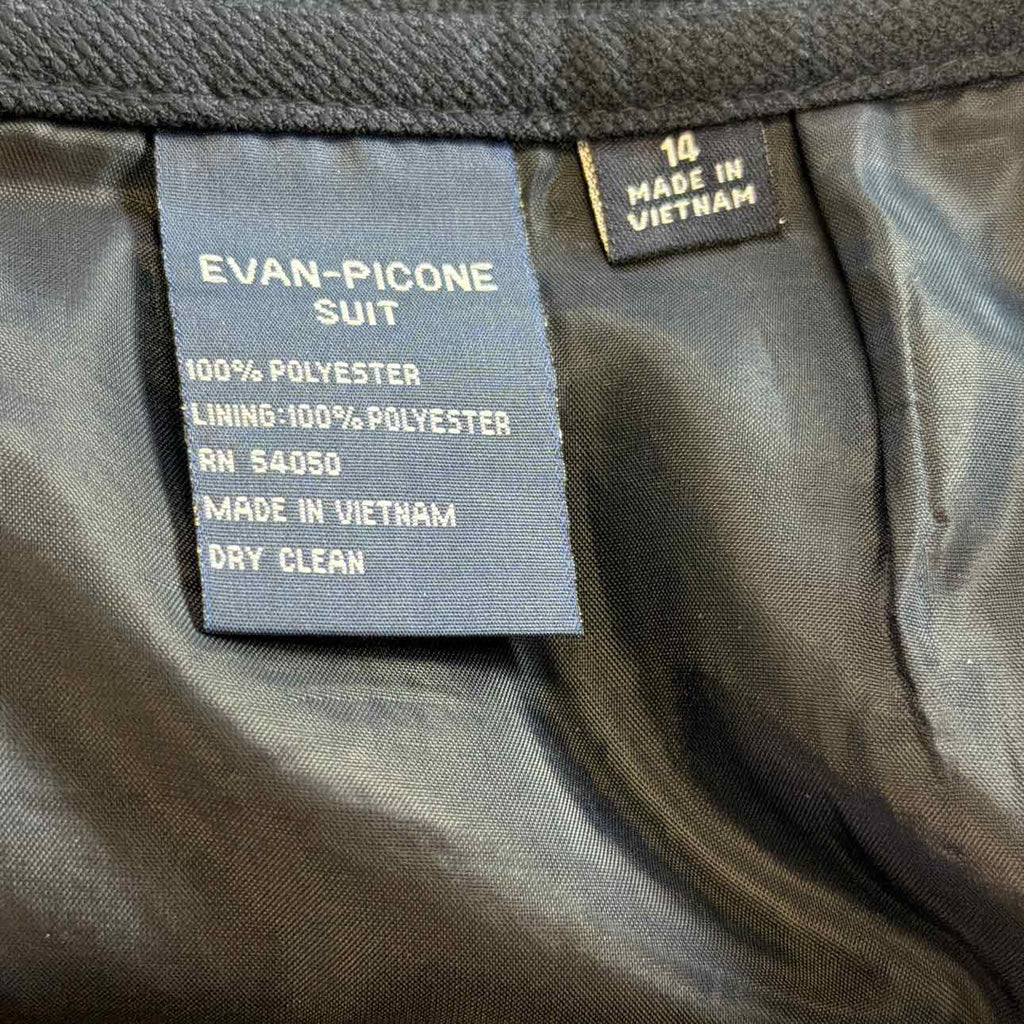 Evan Picone Size 14 Navy 2 pc Dress Set