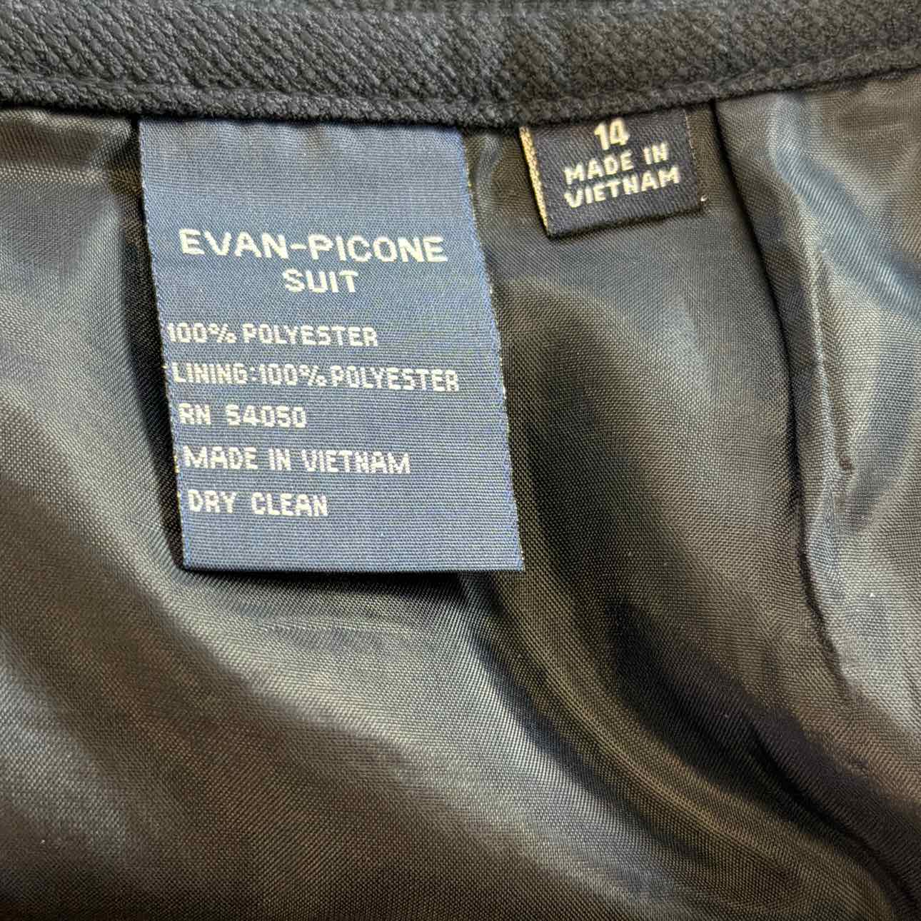 Evan Picone Size 14 Navy 2 pc Dress Set