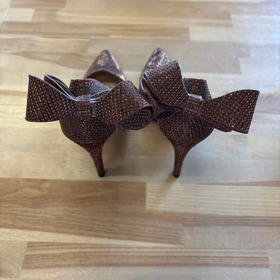 J. Renee Shoe Size 8 Red Sequined Heels