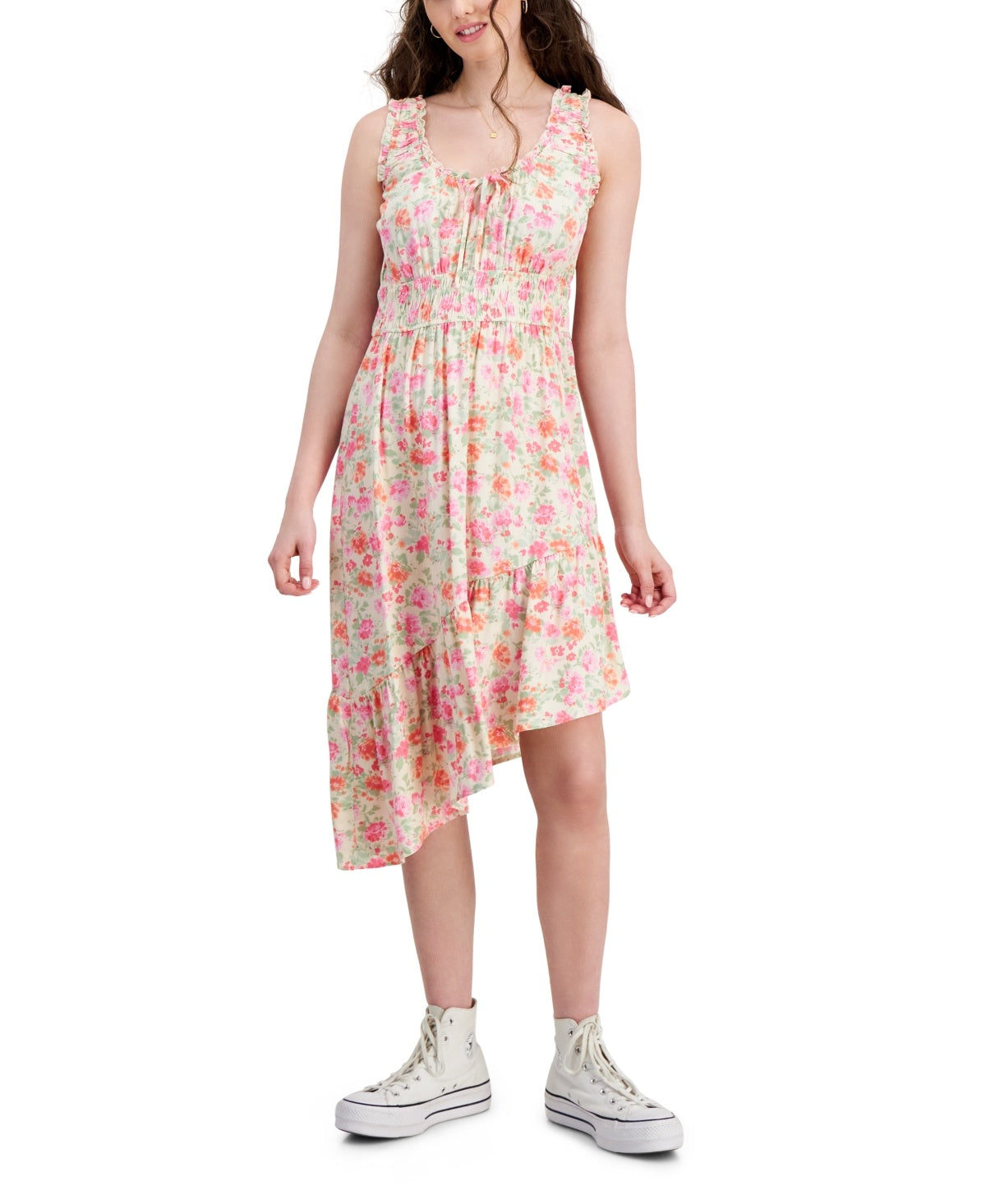 Hippie Rose Womens Floral MIDI Dress