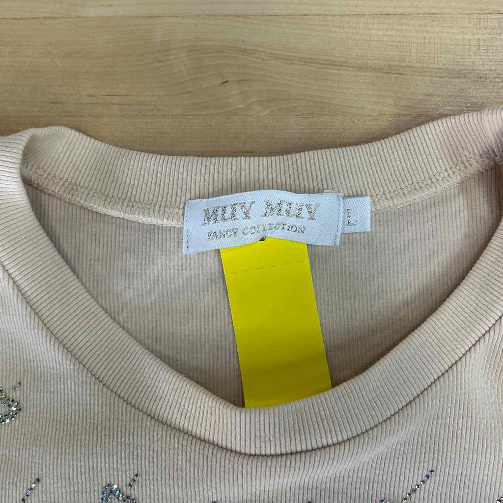 Muy Muy Size L Tan Preloved T-Shirt SS